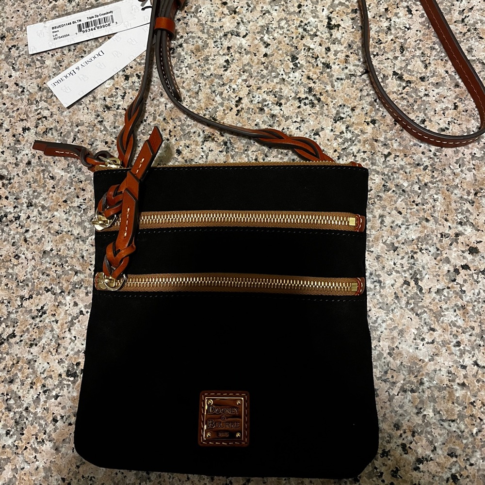 Dooney & Bourke triple zip crossbody NWT